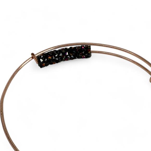 Alex and Ani Meteor Shower Fine Rocks Bangle Rose Gold Tone Bracelet - Picture 4 of 6